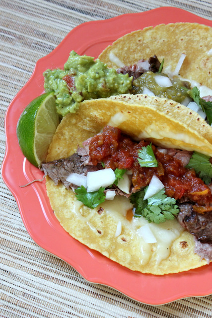 Carne Asada (Grilled Skirt Steak) Tacos | A Hint of Honey