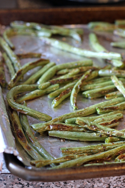 roasted green beans