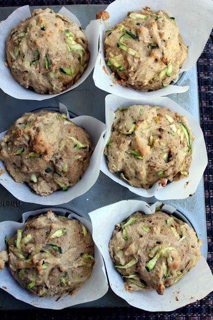 Zucchini Walnut Spice Muffins