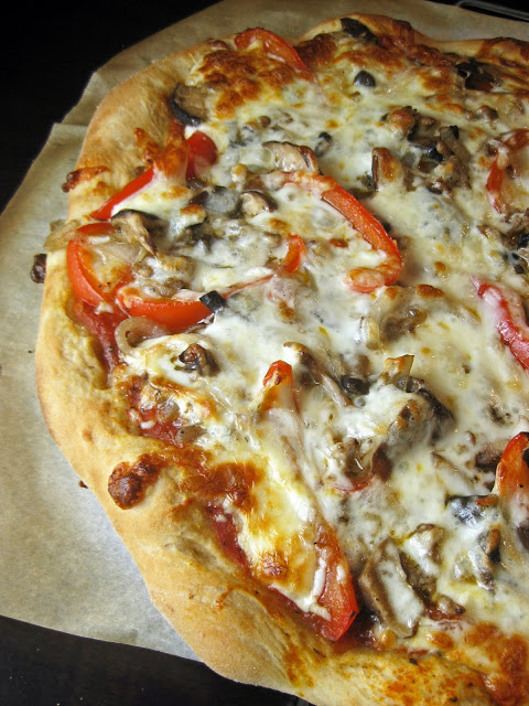 Sausage, Mushroom, and Pepper Pizza