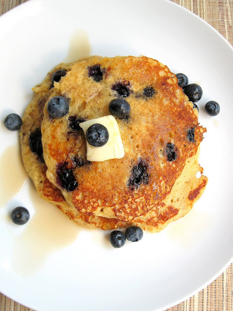 Blueberry Cornmeal Pancakes