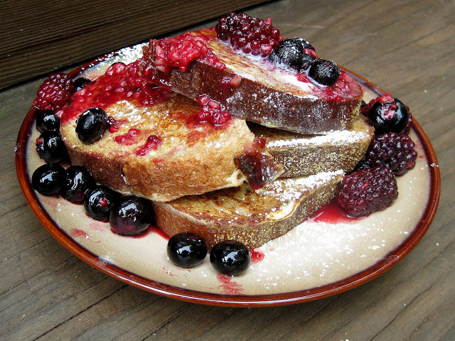 French Toast with Mixed Berry Compote