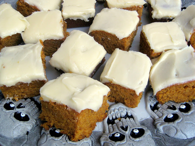 Pumpkin Bars with Cream Cheese Frosting