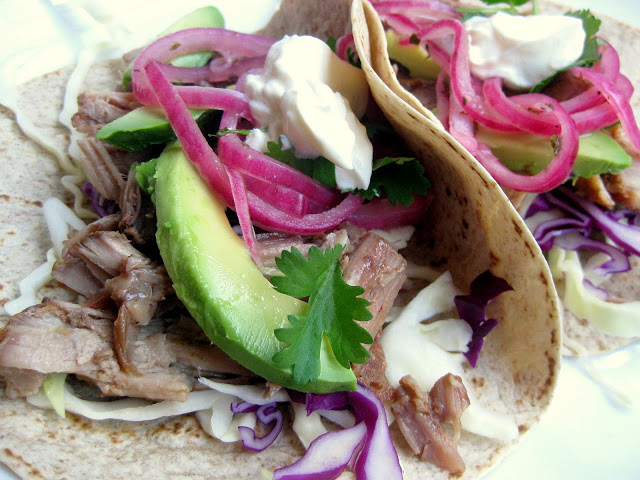 Slow-Cooked Pork Tacos with Pickled Onions