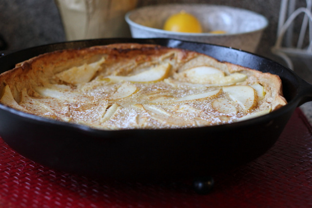 puffed pear pancake