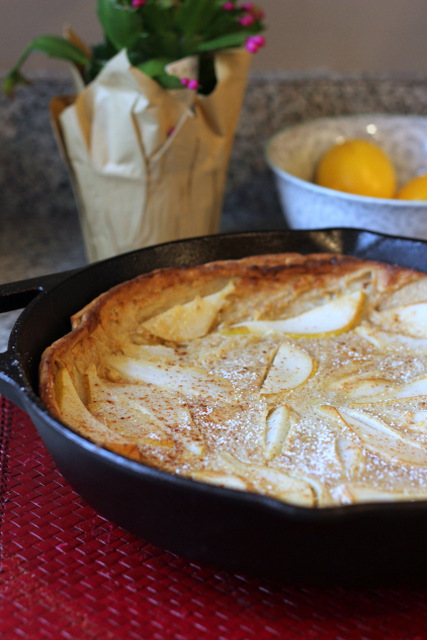 puffed pear pancake