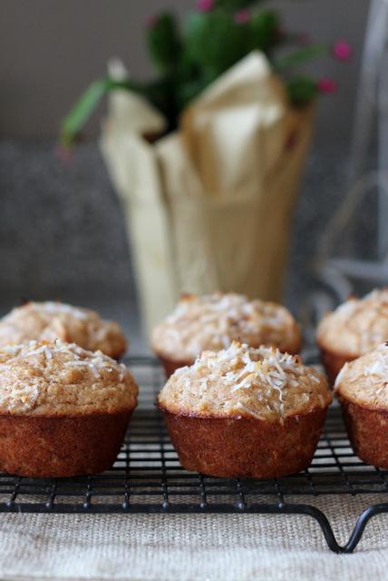 coconut oil banana muffins