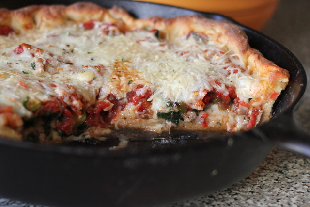 Skillet Deep Dish Pizza Recipe, Food Network Kitchen