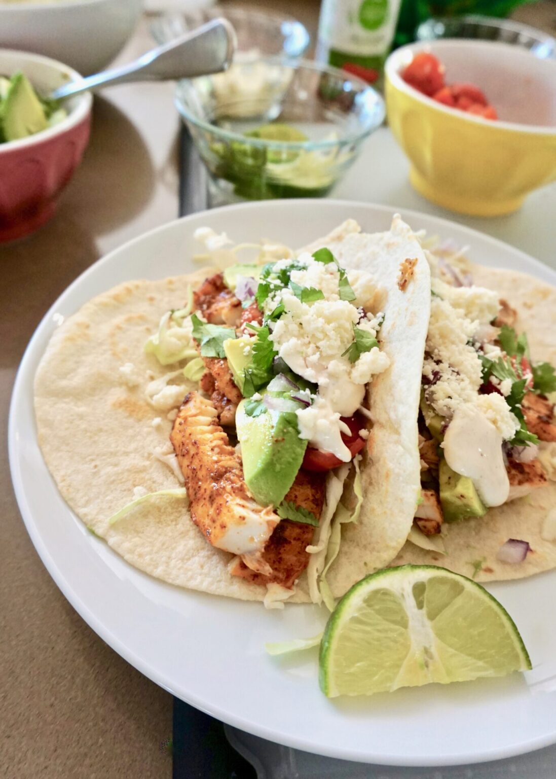 Fish Tacos | A Hint of Honey